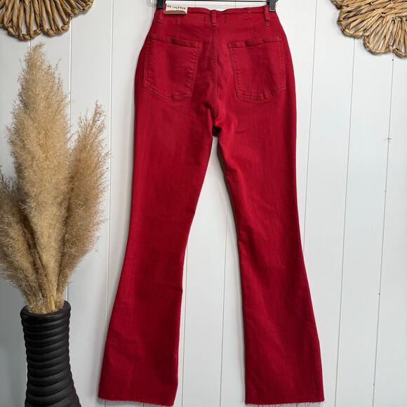 Free People Red Boot Cut Pants - Picture 7 of 9